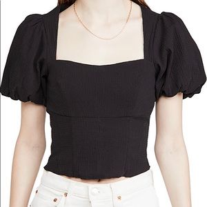 ASTR the Label - Tanya Square Neck Puff Sleeve Top - Small